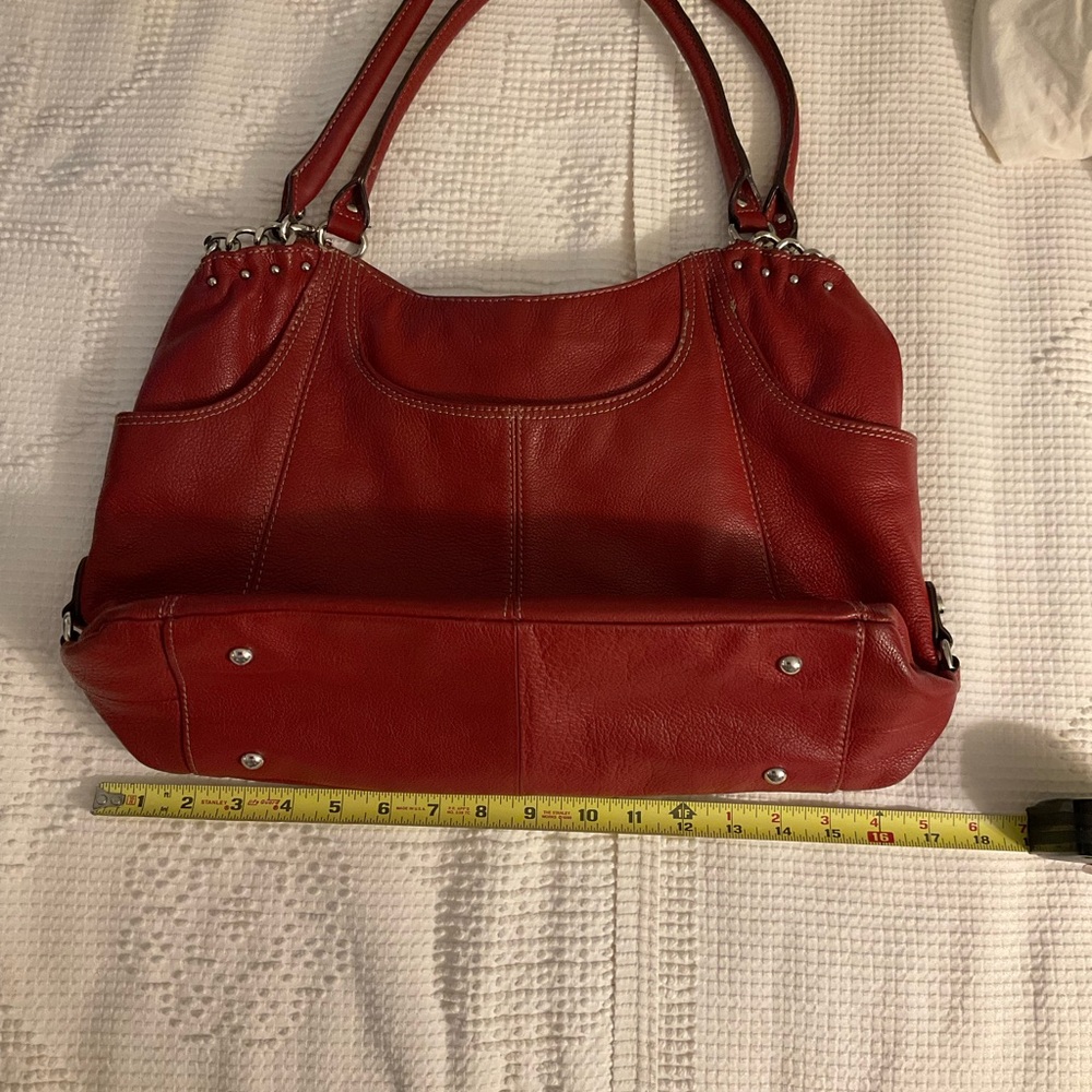 Tignanello Red/Burgundy Shoulder Bag